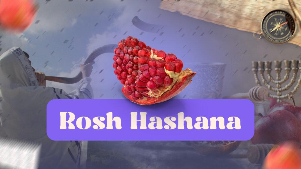 Grenade en avant avec un homme qui sonne du shofar en fond