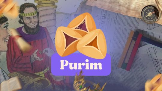 Oreilles d'Haman en avant avec Mardoché, Esther et Assuérus en fond