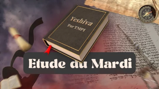 Miniature Youtube de l'étude du mardi avec un livre en premier, puis en second un chofar et les rouleaux de la Torah