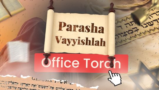 Miniature Youtube TMPI El Bethel représentant un rouleau de la Torah avec le nom de la parasha dessus en premier plan, puis un talith, une coupe de vin en second plan